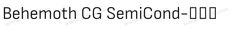 Behemoth CG SemiCond字体转换